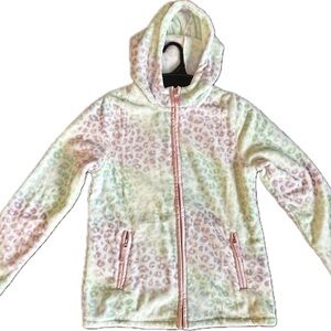 Lands' End Kids Pastel Leopard Print Hoodie